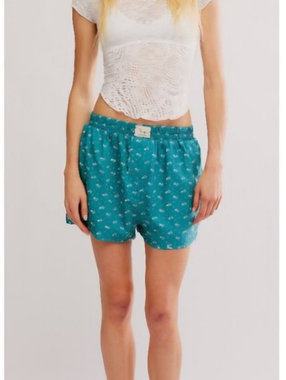 NWT Free People Intimately Day to Day Floral Boxer Shorts Green Combo XL - Picture 5 of 13